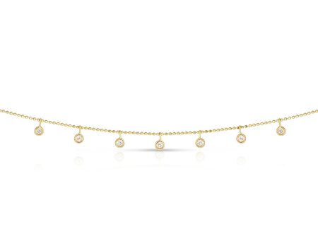 14K Gold .25ct Dangling Diamonds Necklace Supply