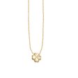 14K Gold .005ct Diamond Clover Necklace Fashion