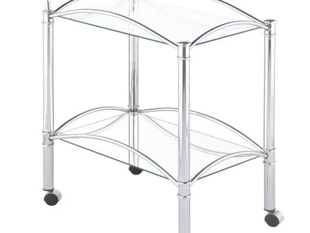 Shadix Silver Bar Cart on Sale