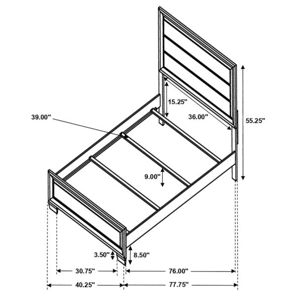 Brandon Brown Twin Bed For Sale