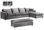 Naomi Velvet Reversible Sectional Discount