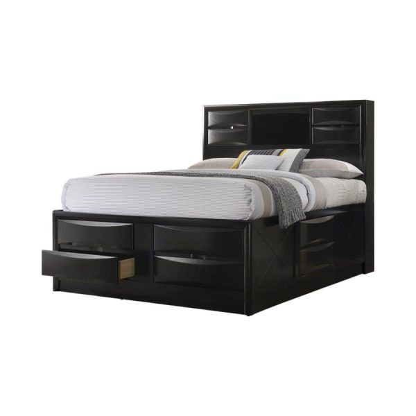 Briana Black Queen Storage Bed Sale