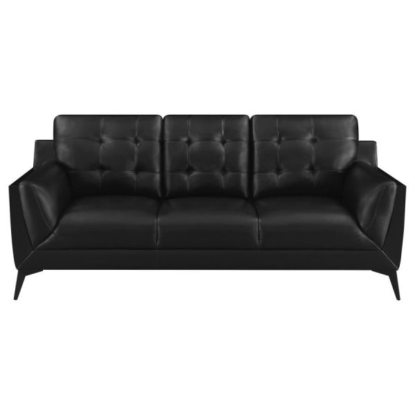 Moira Black 3 Pc Sofa Set Discount