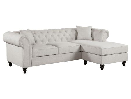 Cecilia Beige Sectional Hot on Sale