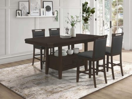 Prentiss Brown 5 Pc Counter Height Dining Set Fashion