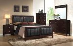 Carlton Brown California King Bed 4 Pc Set Discount