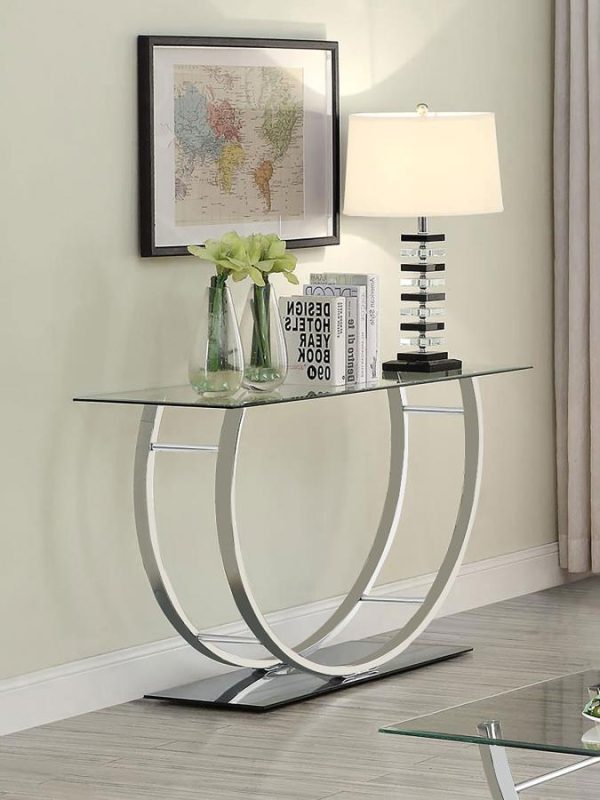 Danville Silver Sofa Table For Cheap