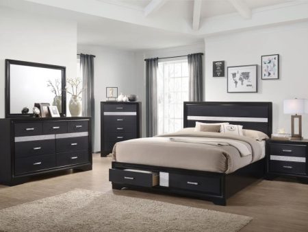 Miranda Black Queen Bed 4 Pc Set Online