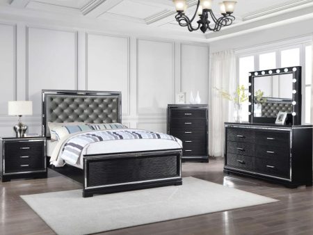 Cappola Black Queen Bed 5 Pc Set Fashion