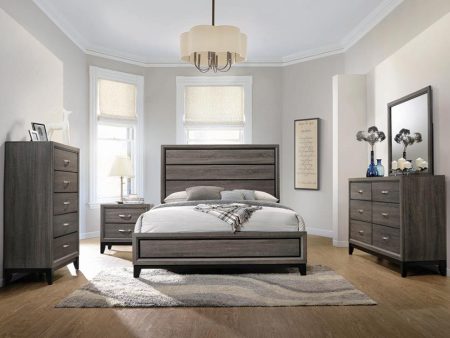 Watson Grey Queen Bed 5 Pc Set For Cheap