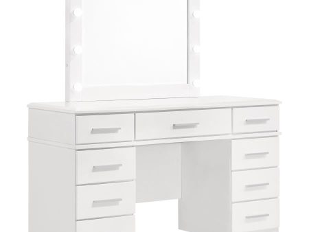 Felicity White Vanity Table & Mirror For Discount