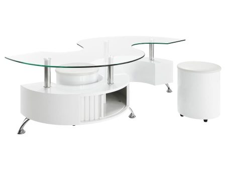 Buckley White Coffee Table Online Sale