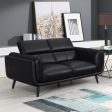 Shania Black Loveseat Fashion