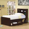 Phoenix Brown Twin Storage Bed Cheap