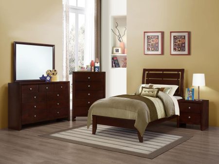 Serenity Brown Twin Bed 4 Pc Set Online Sale