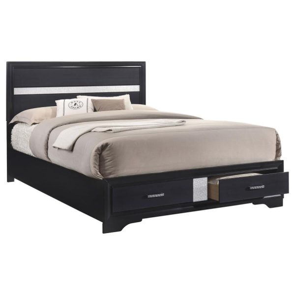 Miranda Black California King Storage Bed For Sale