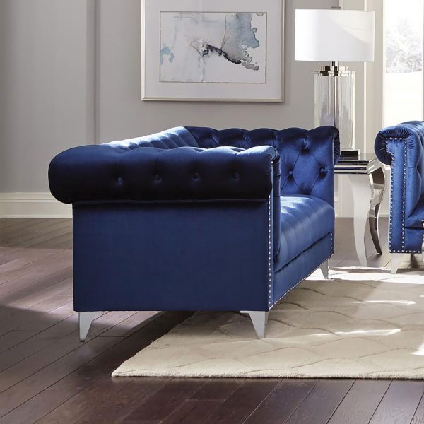 Bleker Blue Loveseat Discount