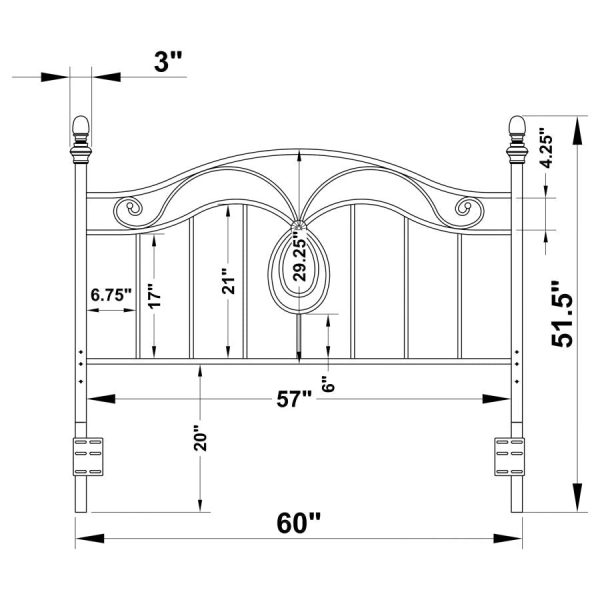 Evan Grey Queen   Full Headboard For Sale