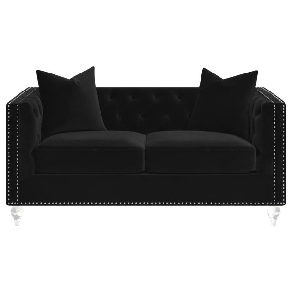 Delilah Black Loveseat For Discount