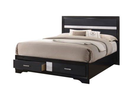 Miranda Black California King Storage Bed For Sale