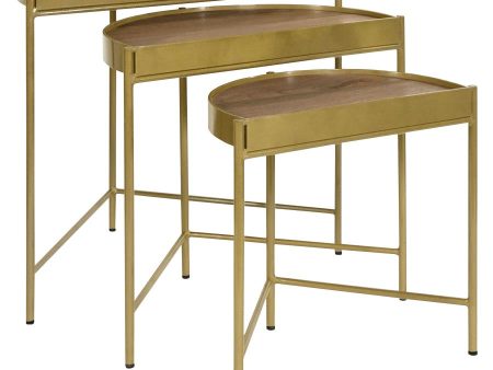 Tristen Brown 3 Pc Nesting Table For Discount