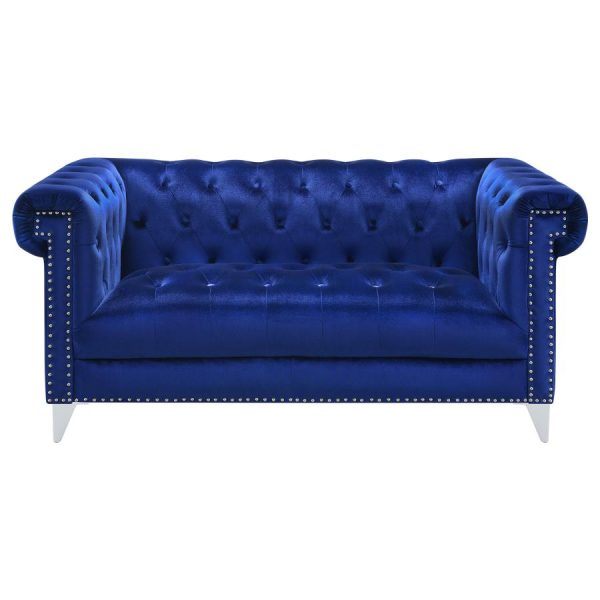 Bleker Blue Loveseat Discount