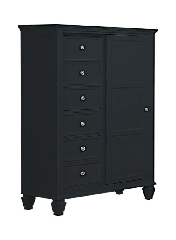 Sandy Beach Black Door Chest For Sale