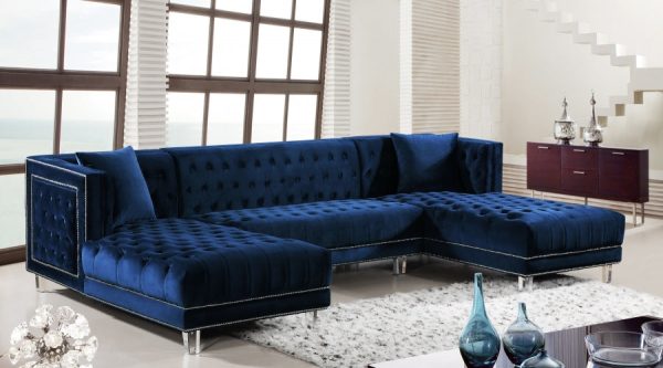 Moda Velvet 3pc. Sectional Cheap