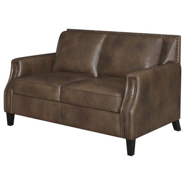 Leaton Brown Loveseat Online Hot Sale