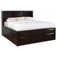 Phoenix Brown Eastern King Storage Bed Online Hot Sale