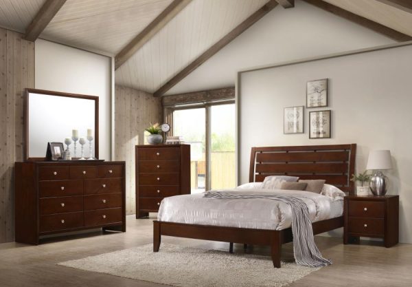 Serenity Brown Full Bed 5 Pc Set For Sale