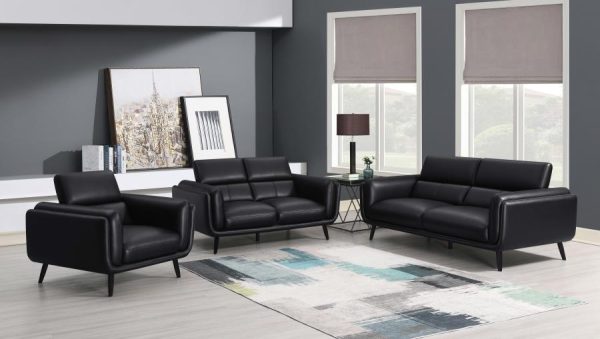 Shania Black 3 Pc Sofa Set Hot on Sale