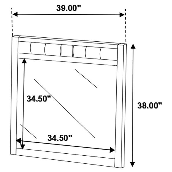 Carlton Brown Dresser Mirror Cheap