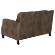 Leaton Brown Loveseat Online Hot Sale