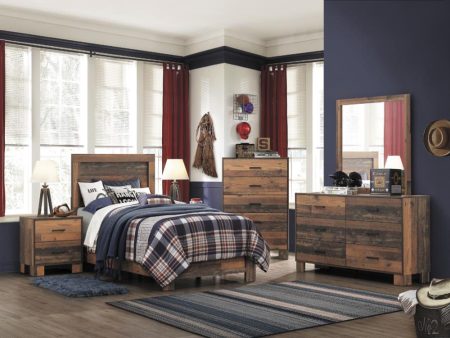 Sidney Brown Twin Bed 5 Pc Set Online Sale