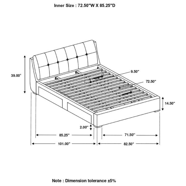 Fenbrook Grey California King Storage Bed Sale