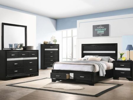 Miranda Black Full Bed 5 Pc Set Online now