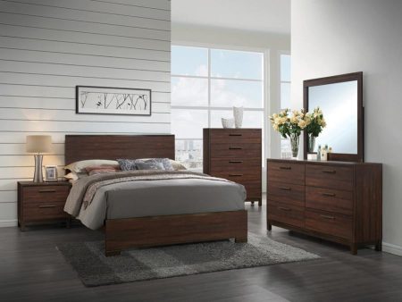 Edmonton Brown Eastern King Bed 5 Pc Set For Discount