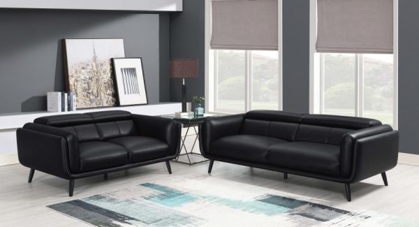 Shania Black 2 Pc Sofa Set For Discount