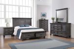 Franco Grey Queen Storage Bed Cheap