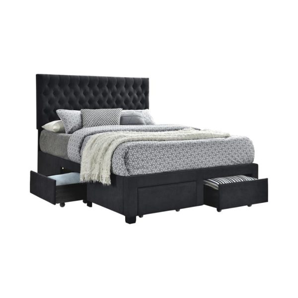 Soledad Grey Eastern King Storage Bed Supply