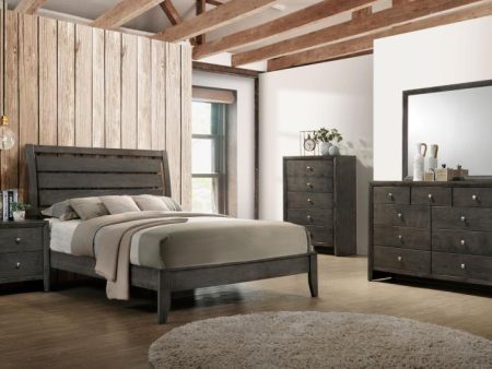 Serenity Grey Queen Bed 5 Pc Set Supply