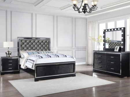 Cappola Black Queen Bed 4 Pc Set Supply