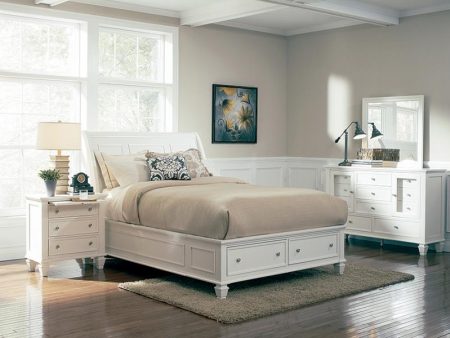 Sandy Beach Ivory Queen Bed 4 Pc Set Cheap