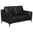 Moira Black Loveseat Fashion