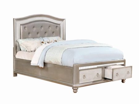 Bling Game Silver Eastern King Bed 4 Pc Set Supply