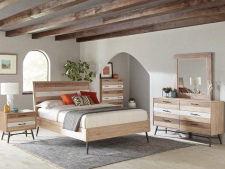 Marlow Brown Eastern King Bed 4 Pc Set Cheap