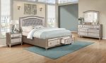 Bling Game Silver Eastern King Bed 4 Pc Set Supply