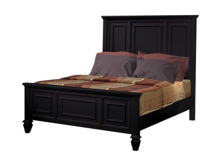 Sandy Beach Black Eastern King Bed For Cheap