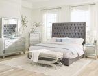 Camille Silver Eastern King Bed 5 Pc Set Discount